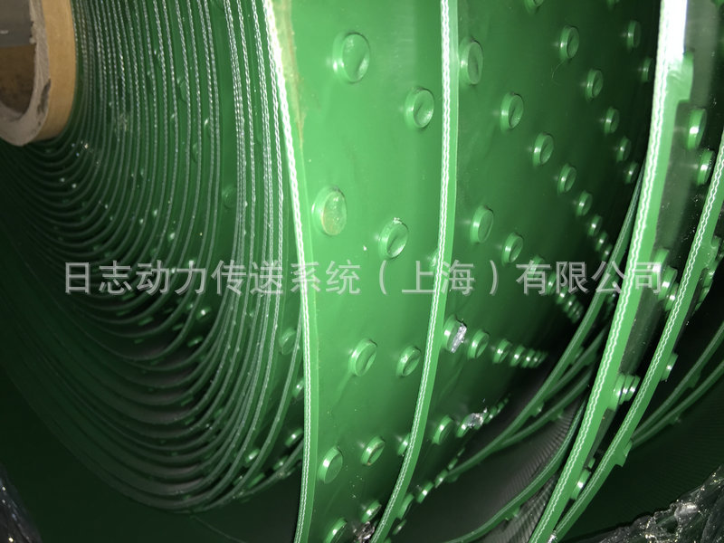 PVC輸送帶 綠色圓釘點(diǎn)  (2)